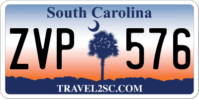 SC license plate ZVP576