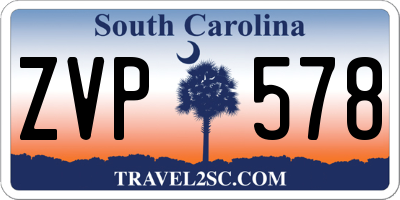 SC license plate ZVP578