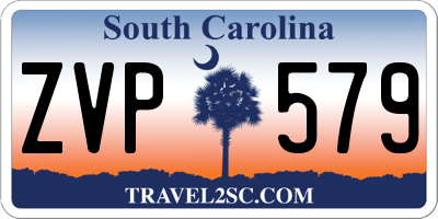 SC license plate ZVP579
