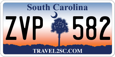 SC license plate ZVP582