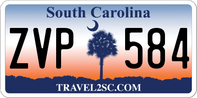 SC license plate ZVP584