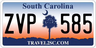 SC license plate ZVP585