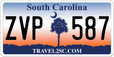 SC license plate ZVP587
