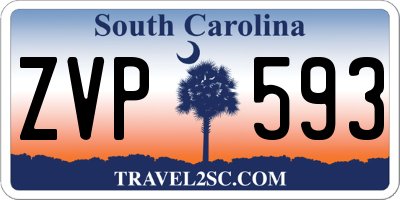 SC license plate ZVP593