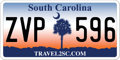 SC license plate ZVP596