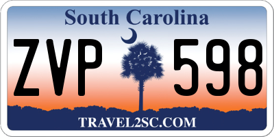 SC license plate ZVP598