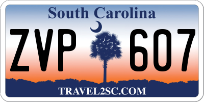SC license plate ZVP607
