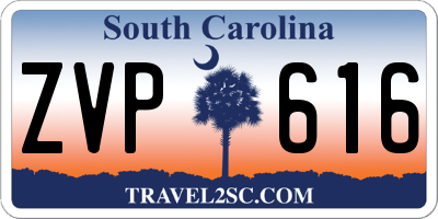 SC license plate ZVP616