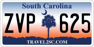 SC license plate ZVP625