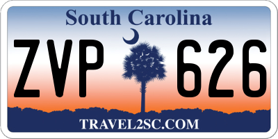 SC license plate ZVP626