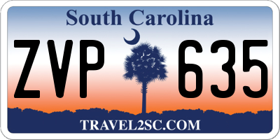 SC license plate ZVP635