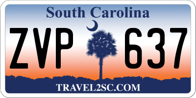 SC license plate ZVP637