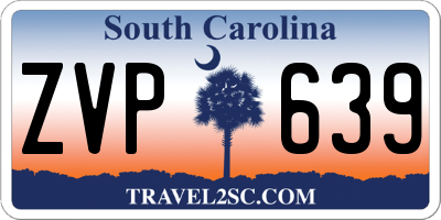 SC license plate ZVP639