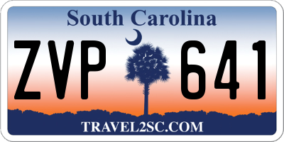 SC license plate ZVP641