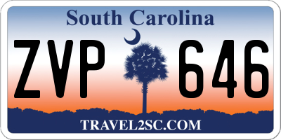SC license plate ZVP646