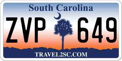 SC license plate ZVP649