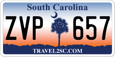 SC license plate ZVP657