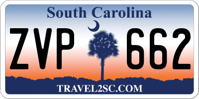 SC license plate ZVP662