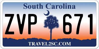 SC license plate ZVP671