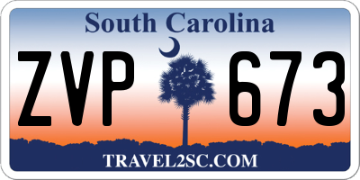 SC license plate ZVP673