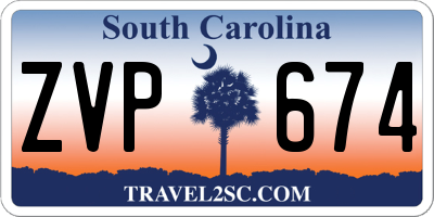 SC license plate ZVP674