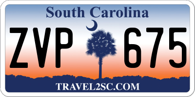 SC license plate ZVP675