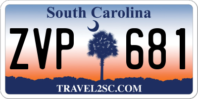 SC license plate ZVP681