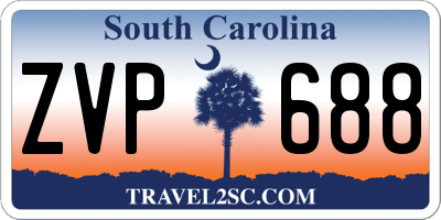 SC license plate ZVP688