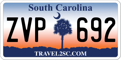 SC license plate ZVP692