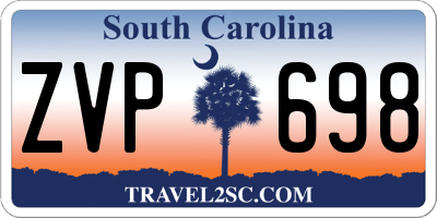 SC license plate ZVP698