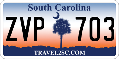 SC license plate ZVP703