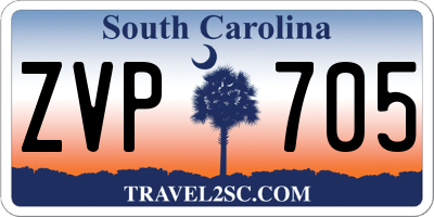 SC license plate ZVP705