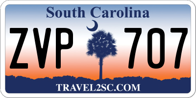 SC license plate ZVP707