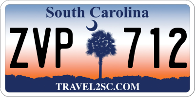 SC license plate ZVP712