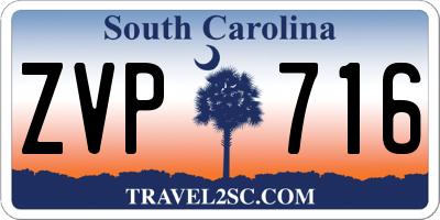 SC license plate ZVP716