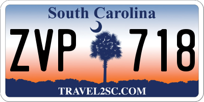 SC license plate ZVP718