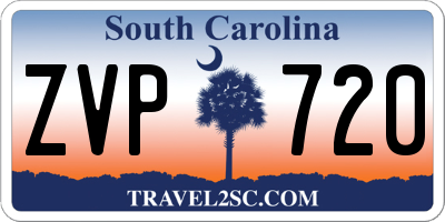 SC license plate ZVP720