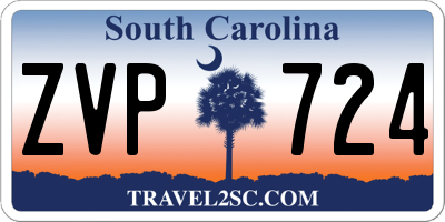 SC license plate ZVP724