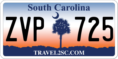 SC license plate ZVP725