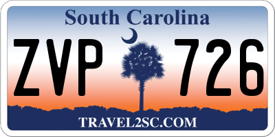 SC license plate ZVP726