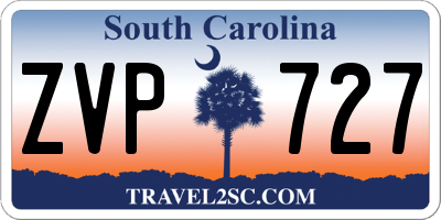 SC license plate ZVP727