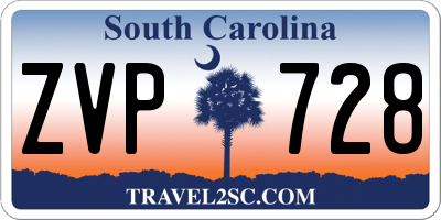 SC license plate ZVP728