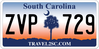 SC license plate ZVP729