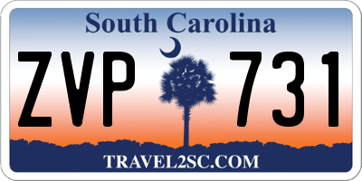 SC license plate ZVP731