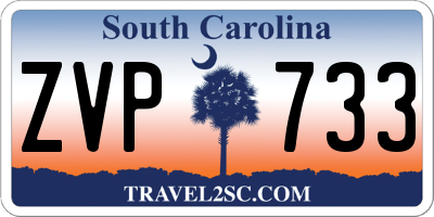 SC license plate ZVP733