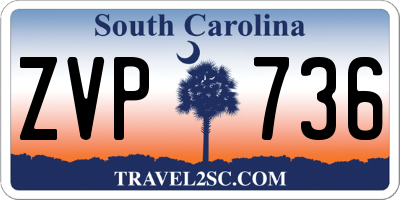 SC license plate ZVP736
