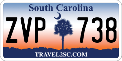 SC license plate ZVP738