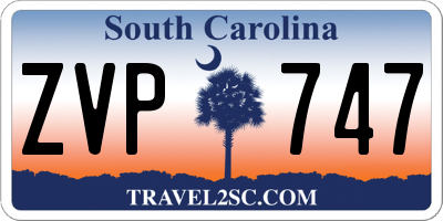 SC license plate ZVP747