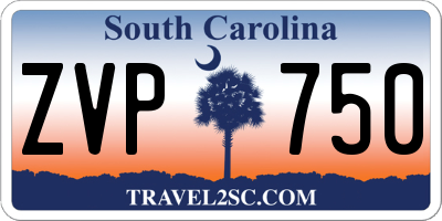 SC license plate ZVP750