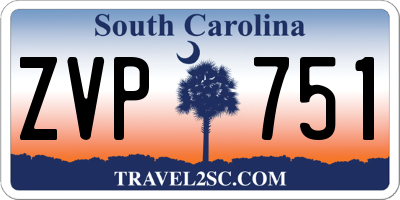 SC license plate ZVP751